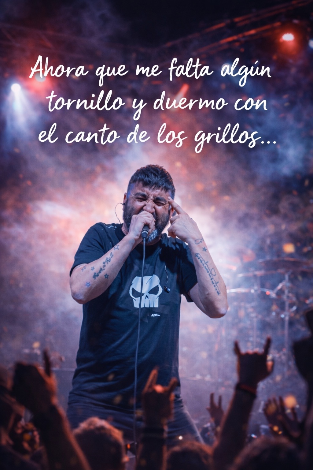 Jesús Castaño, voz de Verea, cantando en directo