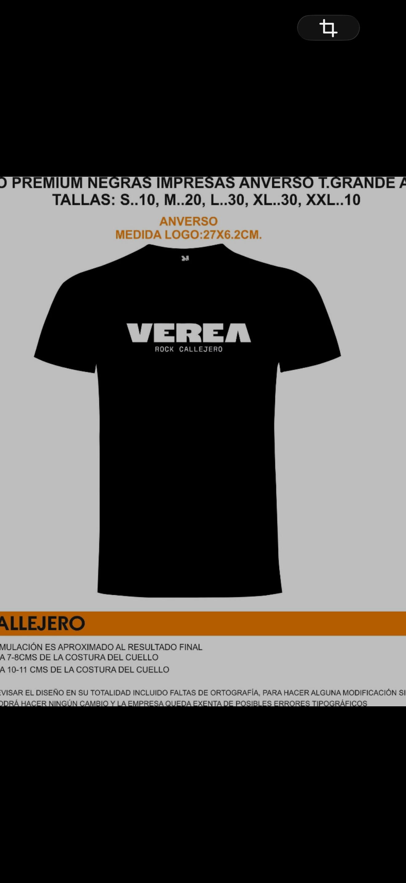Camiseta negra de Verea con logotipo blanco Rock callejero